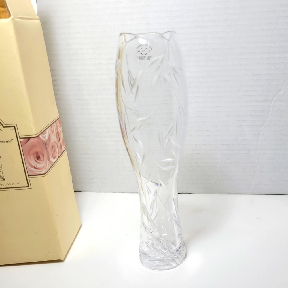 Lenox Opal Innocence Handcut Crystal Bud Vase NOB Rare Gorgeous - Picture 4 of 11